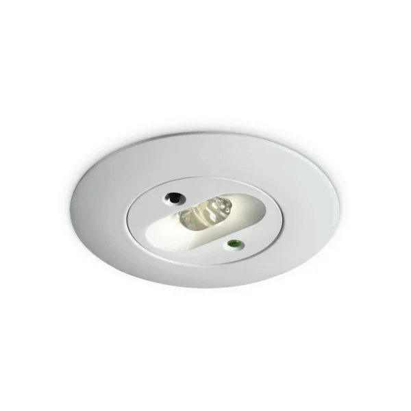 ONE Light Emergency LED - spot à encastrer - Ø 85 mm, Ø 72 mm à encastrer - 3W LED inclus - blanc