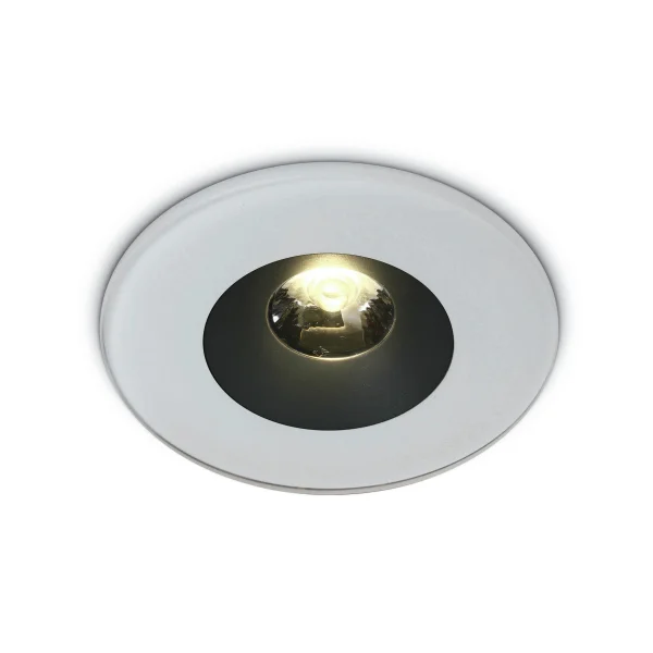 ONE Light Gamme Salle de Bains - spot encastré - Ø 110 mm, Ø 94 mm encastrable - 6W LED inclus - IP65 - blanc