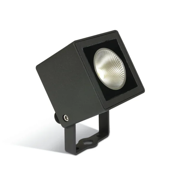 ONE Light Garden Square Spots - spot de sol sur piquet - 8 x 7 x 11,7 cm - 7W LED inclus - IP65 - anthracite