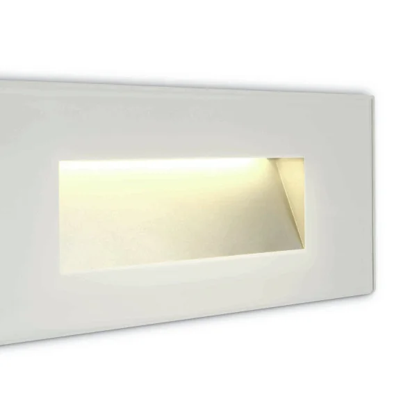 ONE Light Glass Face - applique encastrée - 19 x 3,6 x 8 cm - 5W LED inclus - IP65 - blanc