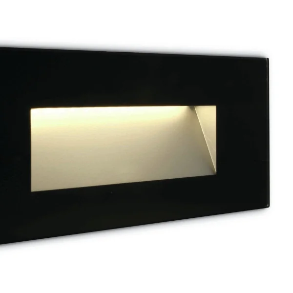 ONE Light Glass Face - applique encastrée - 19 x 3,6 x 8 cm - 5W LED inclus - IP65 - noir
