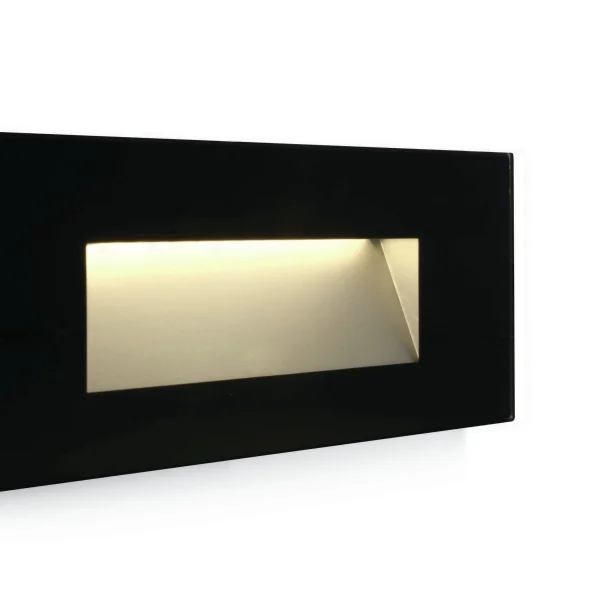 ONE Light Glass Face - applique murale extérieure - 19 x 5,5 x 8 cm - 5W LED inclus - IP65 - noir