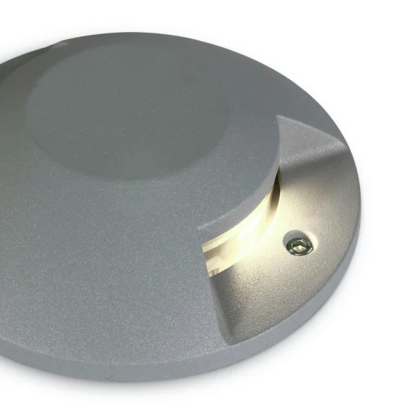ONE Light Ground Surface Mounted Range - spot au sol - Ø 20 x 4,2 cm - 2 x 6W LED inclus - IP67 - gris