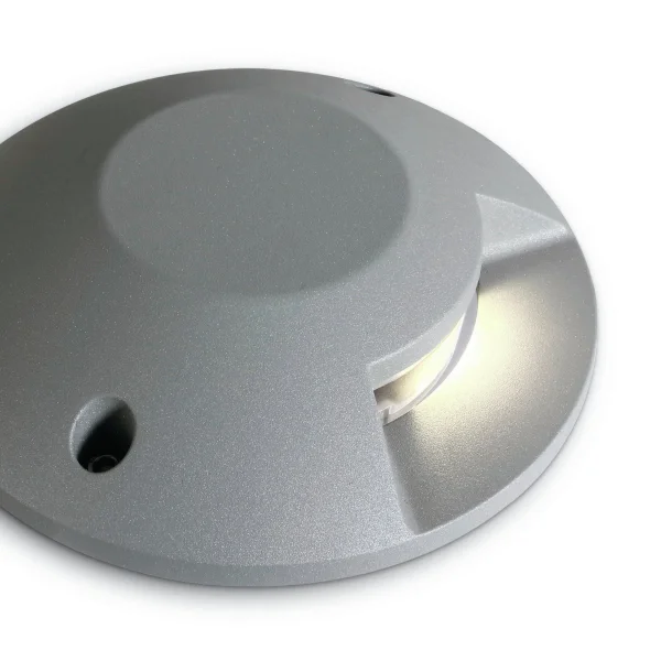 ONE Light Ground Surface Mounted Range - spot au sol - Ø 20 x 4,2 cm - 6W LED inclus - IP67 - gris