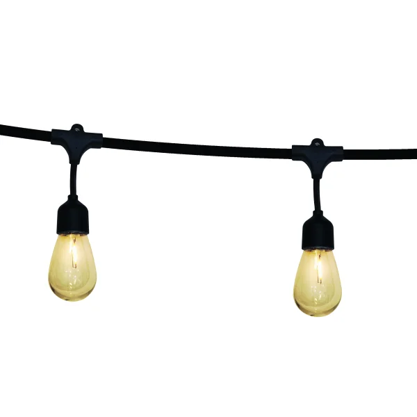 ONE Light - guirlande lumineuse solaire - guirlande de 8,5 mètres - 12 x 1W LED inclus - IP67 - noir
