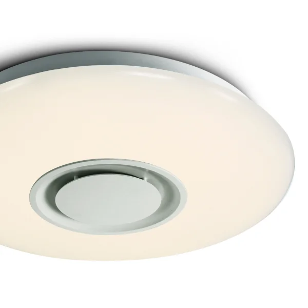 ONE Light Indoor LED - plafonnier avec haut-parleur bluetooth - Ø 40 x 5,5 cm - 24W LED inclus - blanc