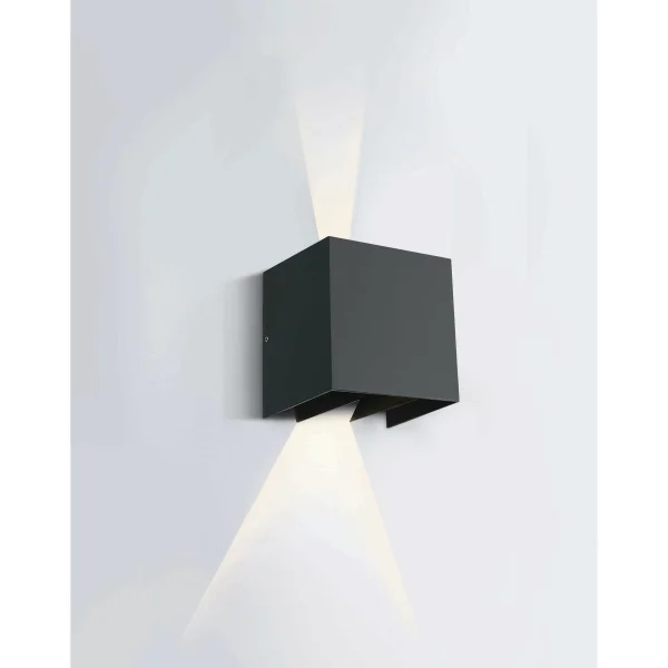 ONE Light Indoor/Outdoor Adjustable Beams - applique murale extérieure - 14 x 10,5 x 14,5 cm - 2 x 3W LED inclus - IP54 - anthracite