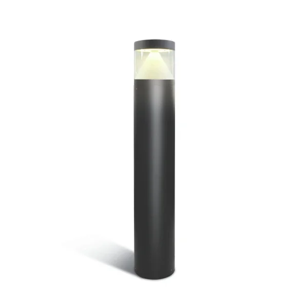 ONE Light LED Bollards Range - lampe de jardin - Ø 16 x 100 cm - 20W LED inclus - IP65 - anthracite - couleur de lumière blanc chaud