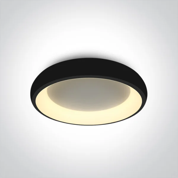 ONE Light LED Décoratif - plafonnier - Ø 40 x 8,5 cm - 30W LED inclus - noir - couleur de lumière réglable
