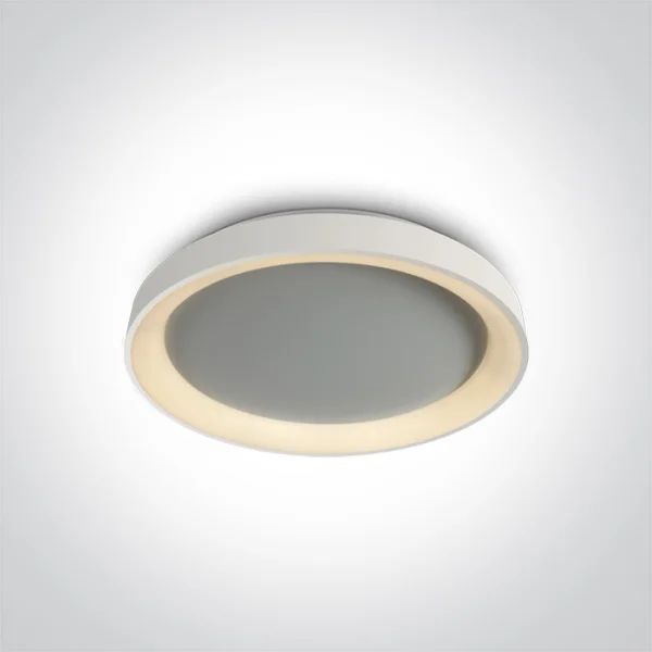 ONE Light LED Decorative Plafo - plafonnier - Ø 37,5 x 5,7 cm - 30W LED dimmable inclus - blanc