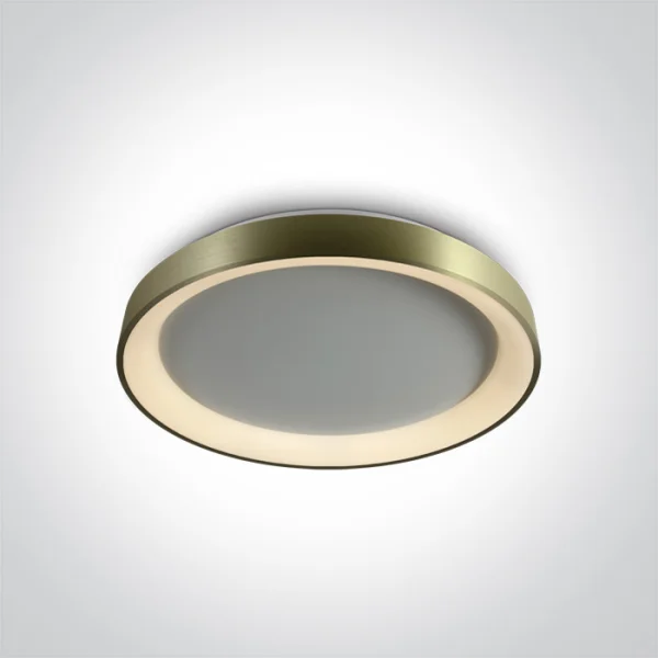 ONE Light LED Decorative Plafo - plafonnier - Ø 37,5 x 5,7 cm - 30W LED dimmable inclus - laiton brossé