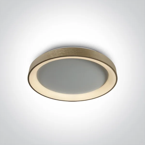 ONE Light LED Decorative Plafo - plafonnier - Ø 37,5 x 5,7 cm - 30W LED dimmable inclus - or brossé