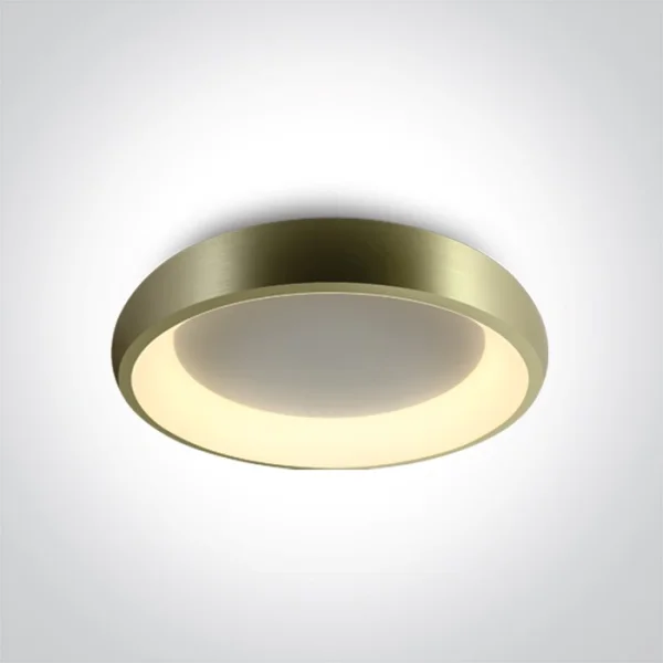 ONE Light LED Decorative Plafo - plafonnier - Ø 40 x 8,5 cm - TRIAC - 30W LED inclus - laiton brossé - couleur de lumière réglable