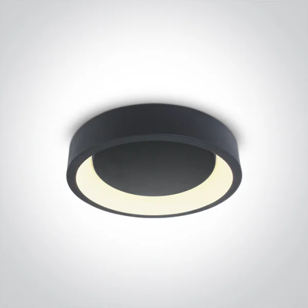 ONE Light LED Decorative Plafo Round - plafonnier - Ø 45,5 x 13,2 cm - 32W LED inclus - anthracite - couleur de lumière réglable