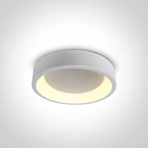ONE Light LED Decorative Plafo Round - plafonnier - Ø 45,5 x 13,2 cm - 32W LED inclus - blanc - couleur de lumière réglable