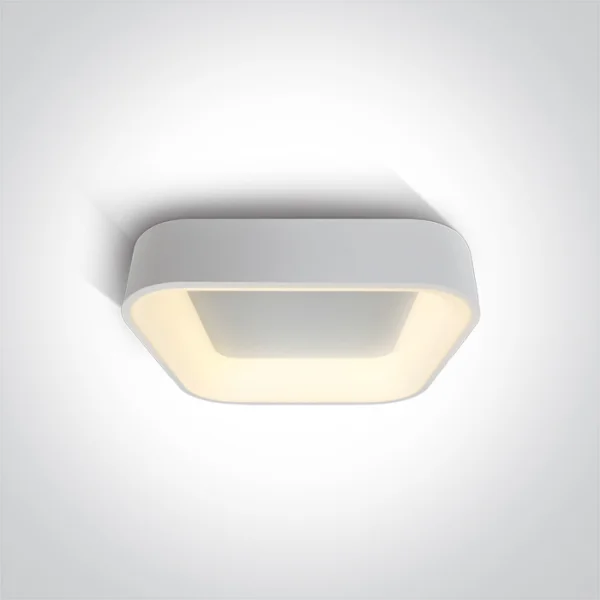 ONE Light LED Decorative Plafo Square - plafonnier - 45 x 45 x 11 cm - TRIAC - 38W LED inclus - blanc - couleur de lumière réglable