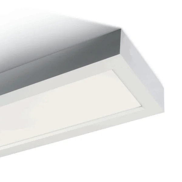 ONE Light LED Die Cast Panel - plafonnier - 120 x 14,5 x 5 cm - 40W LED inclus - IP40 - blanc - couleur de lumière blanc chaud