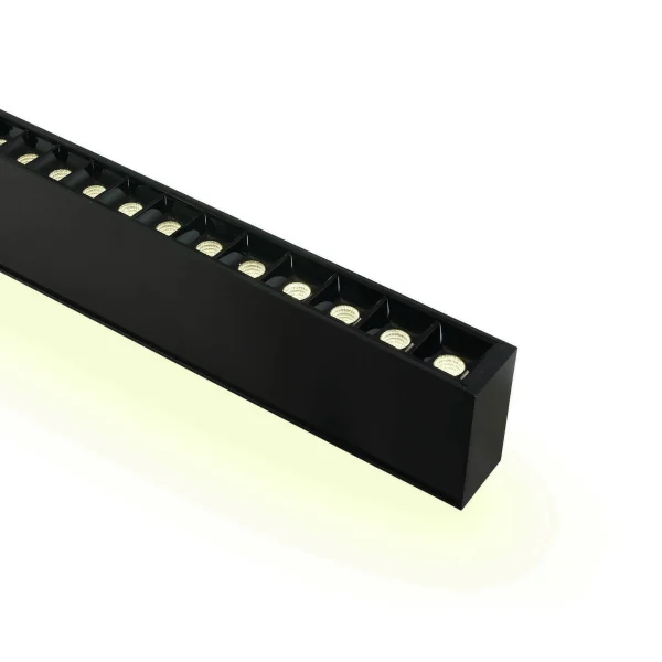 ONE Light LED Linear Profiles - lampe suspendue - 130 x 7 x 3,5 cm - 40W + 20W LED inclus - noir - blanc couleur de lumière