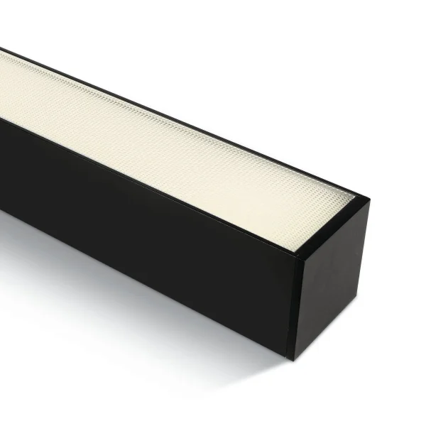 ONE Light LED Linear Profiles - plafonnier/ suspensions - 120 x 7,5 x 7,5 cm - 40W LED inclus - noir - couleur de lumière blanc chaud