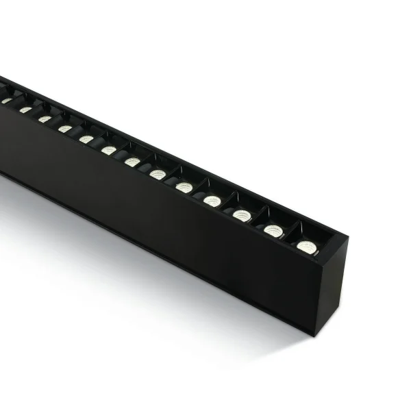 ONE Light LED Linear Profiles - plafonnier/ suspensions - 130 x 7 x 3,5 cm - 40W LED inclus - noir - couleur de lumière blanche