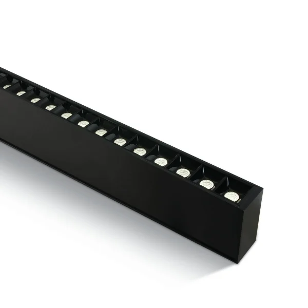 ONE Light LED Linear Profiles - plafonnier/pendentif - 130 x 7 x 3,5 cm - 40W LED inclus - noir - couleur de lumière blanc chaud