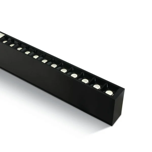 ONE Light LED Linear Profiles - plafonnier/penderie - 120 x 7 x 3.5 cm - 40W LED inclus - noir - couleur de lumière blanc chaud