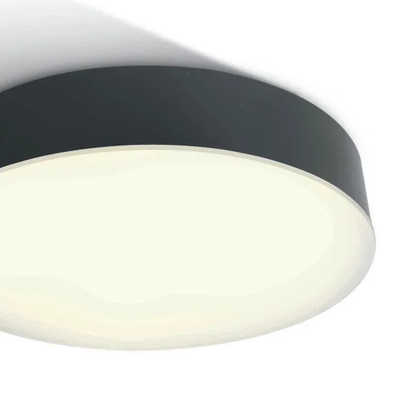 ONE Light LED Plafo Range - plafonnier d'extérieur - Ø 32 x 6,3 cm - 21W LED inclus - IP65 - anthracite - couleur de lumière blanc chaud