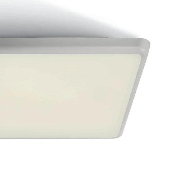 ONE Light LED Slim Plafo Range - plafonnier d'extérieur - 30 x 30 x 4 cm - 25W LED inclus - IP54 - blanc - couleur de lumière blanc chaud