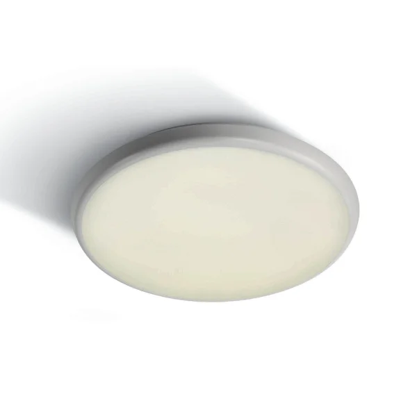 ONE Light LED Slim Plafo Range - plafonnier d'extérieur - Ø 35 x 4 cm - 25W LED inclus - IP54 - blanc - couleur de lumière blanche