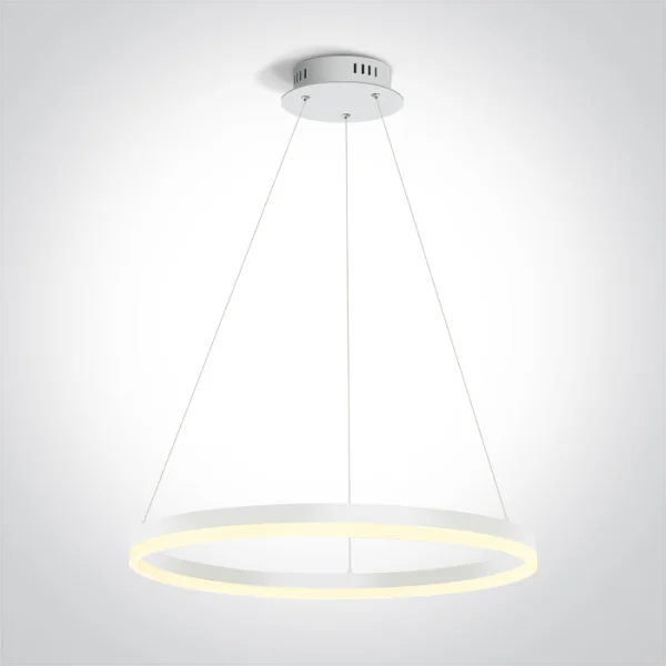 ONE Light LED Suspension Rings - lampe suspendue - Ø 60 x 150 cm - 40W LED inclus - blanc