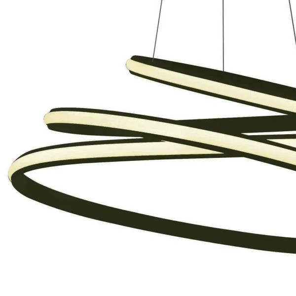 ONE Light LED Suspension Rings - lampe suspendue - Ø 65 x 150 cm - 45W LED inclus - noir