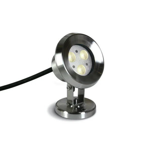 ONE Light LED Underwater Range - projecteur sous-marin à LED - Ø 10,2 x 14 cm - 3 x 1W LED dimmable inclus - IP68 - acier inoxydable