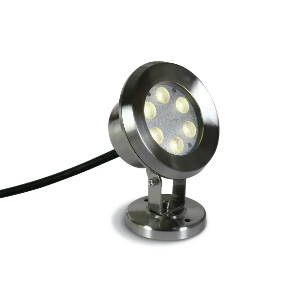 ONE Light LED Underwater Range - projecteur sous-marin à LED - Ø 12,5 x 17,6 cm - 6 x 1W LED dimmable inclus - IP68 - acier inoxydable