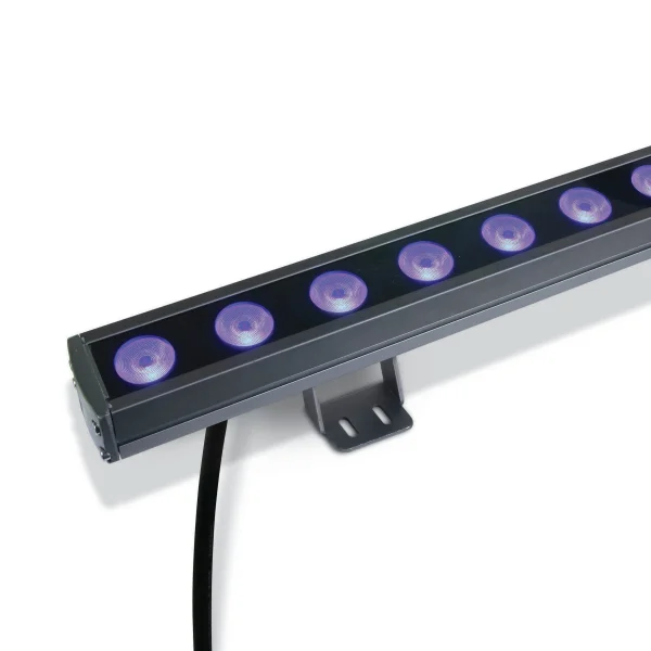ONE Light LED Wall Washers - spot - 100 x 7 x 4,2 cm - 24 x 1,5W LED dimmable inclus - IP66 - gris - RGB
