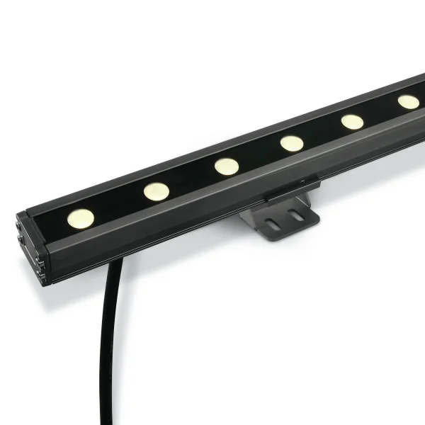 ONE Light LED Wall Washers - spot - 50 x 6 x 3,1 cm - 12 x 1W LED dimmable inclus - IP66 - gris - couleur de lumière blanc chaud