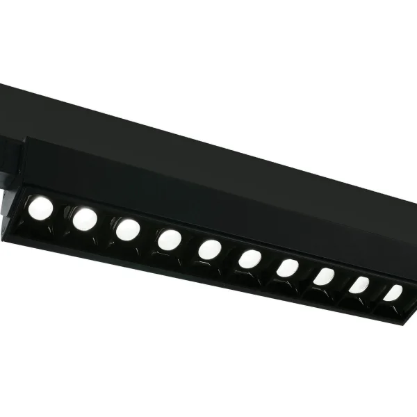 ONE Light Linéaire LED orientable - spot sur rail - système de rail triphasé - 58 x 6 x 8 cm - 10 x 5W LED inclus - noir - couleur de lumière blanc chaud