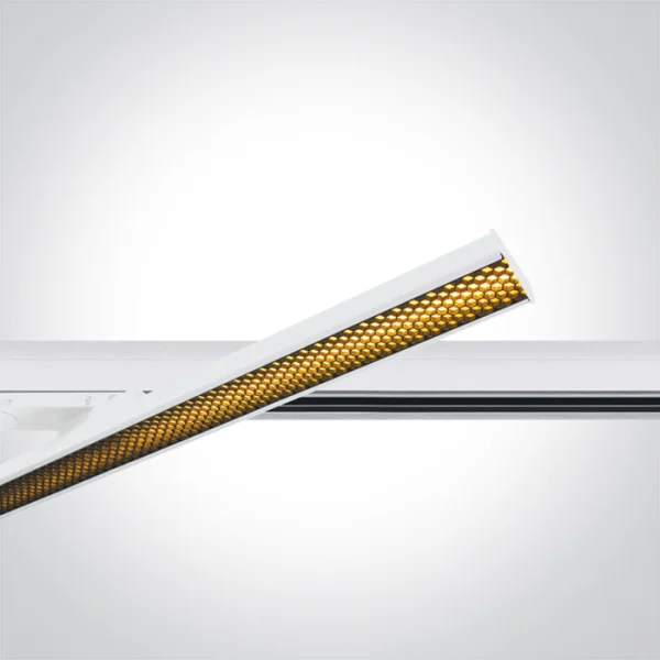 One Light Linear LED Adjustable - spot sur rail - système de rail triphasé - 59 x 3 x 4,5 cm - 30W LED inclus - blanc