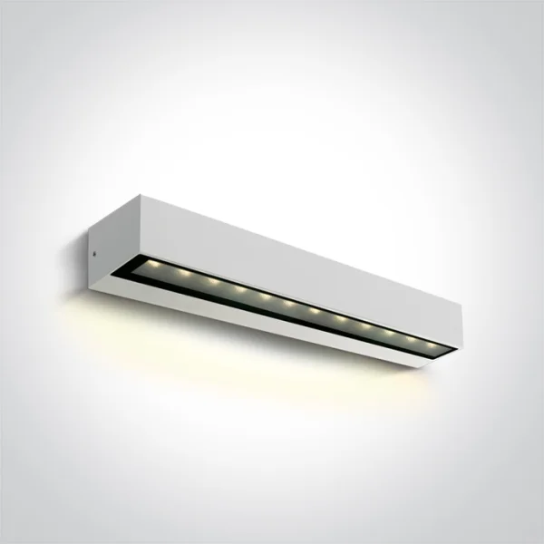 ONE Light Linear Outdoor Series Simple Sided - applique murale - 38 x 7,6 x 6,6 cm - 9W LED inclus - IP65 - blanc