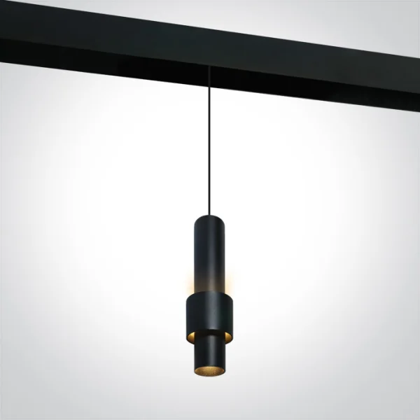 ONE Light Magnetic Cylinder Pendants - lampe suspendue - Ø 6 x 30 cm - DALI - 7W LED dimmable inclus - noir