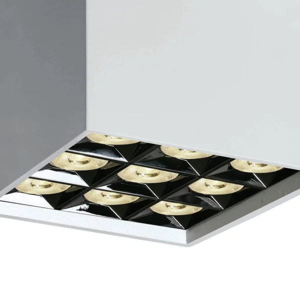 ONE Light Mirror Square Boxes - plafonnier - 12,3 x 12,3 x 8,8 cm - 30W LED inclus - blanc