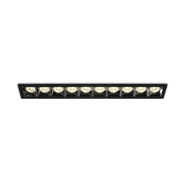 ONE Light Mirror Square Boxes - spot encastré - 395 x 54 mm, 386 x 45 mm taille d'encastrement - 40W LED inclus - noir