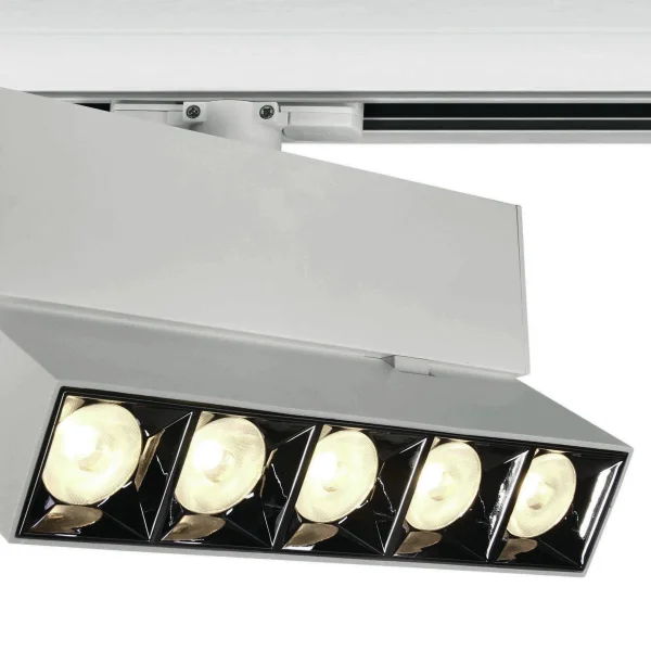 ONE Light Mirror Square - spot sur rail - système de rail triphasé - 19,3 x 5,4 x 5,4 cm - 20W LED inclus - blanc