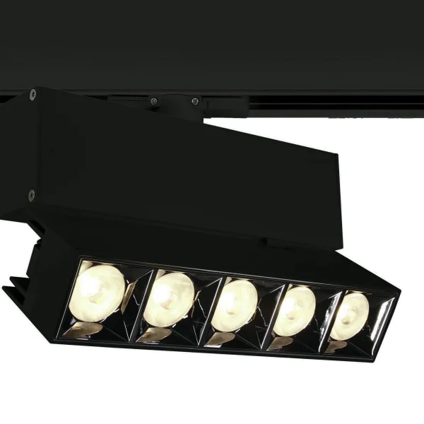 ONE Light Mirror Square - spot sur rail - système de rail triphasé - 19,3 x 5,4 x 5,4 cm - 20W LED inclus - noir