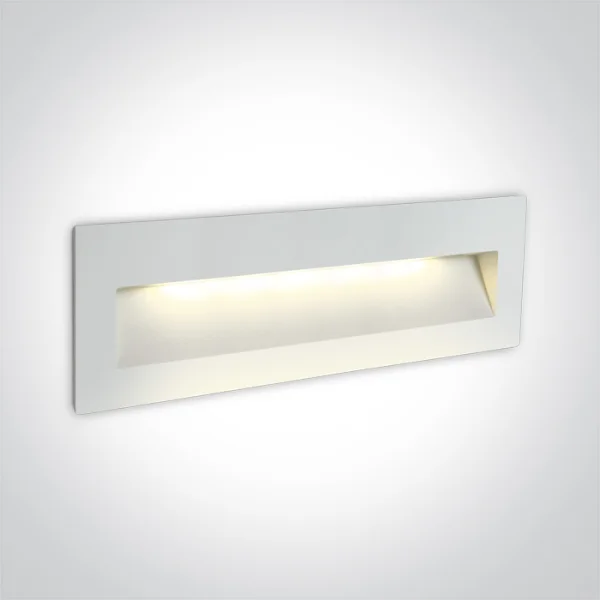 ONE Light Outdoor Dark Light Wall Recessed - applique murale encastrée - 22,5 x 7,5 x 5,5 cm - 7W LED inclus - IP65 - blanc
