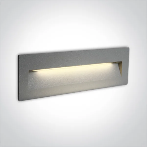 ONE Light Outdoor Dark Light Wall Recessed - applique murale encastrée - 22,5 x 7,5 x 5,5 cm - 7W LED inclus - IP65 - gris