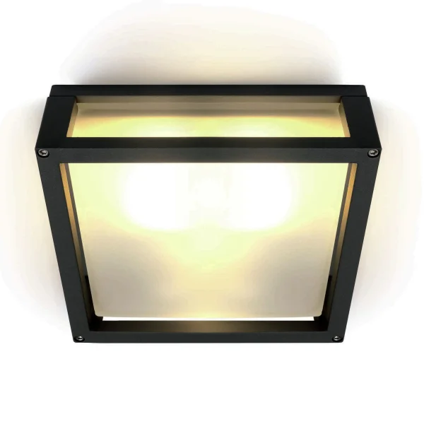 ONE Light Outdoor E27 Square - plafonnier extérieur - 25 x 25 x 9,5 cm - IP54 - noir
