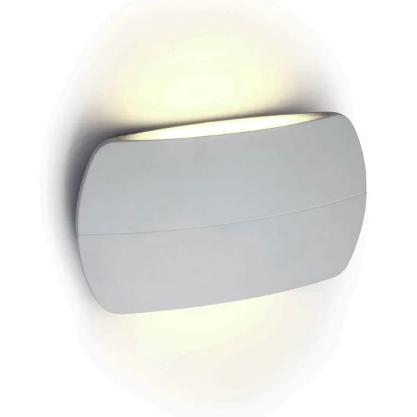 ONE Light Outdoor Slim Oval Range - applique murale extérieure - 20 x 11 x 5,2 cm - 2 x 6W LED inclus - IP54 - blanc