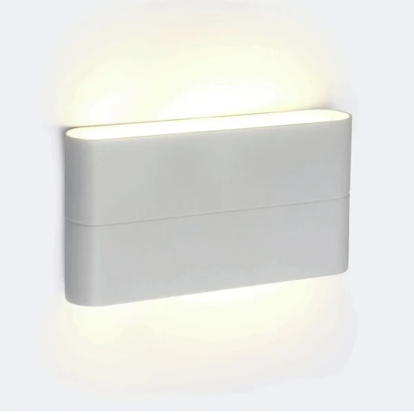 ONE Light Outdoor Slim Range - applique murale extérieure - 17,5 x 9 x 2,8 cm - 2 x 6W LED inclus - IP54 - blanc
