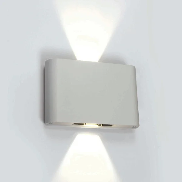 ONE Light Outdoor Slim Range - applique murale extérieure - 18 x 4,2 x 11,5 cm - 2 x 6W LED inclus - IP54 - blanc