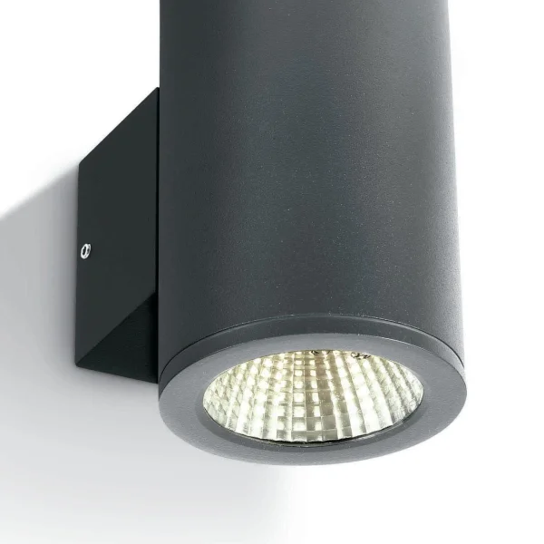 ONE Light Outdoor Wall Cylinders Up & Down Beam - applique murale extérieure - 8 x 10,6 x 13,8 cm - 2 x 6W LED inclus - IP54 - anthracite